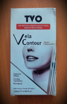 Крем для шеи «Vela contour» против старения с массажными роликами, 120мл.